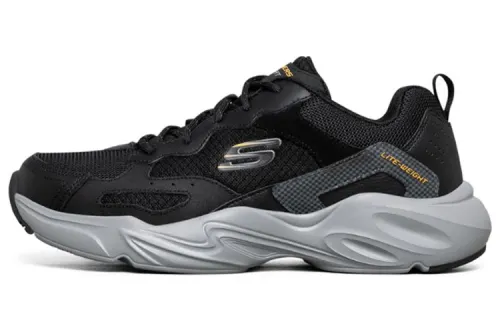 Skechers Stamina Airy Mesh, Artificial Leather Cushioning Abrasion Resistant Breathable Low top Chunky Sneakers Men's