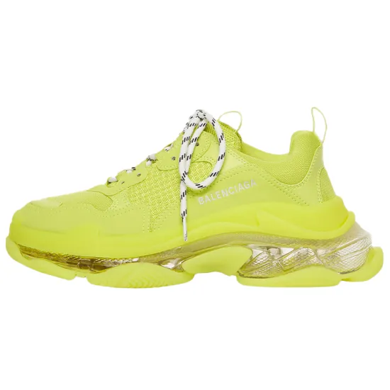 Balenciaga Triple S Clear Sole Fluo Yellow White Women's