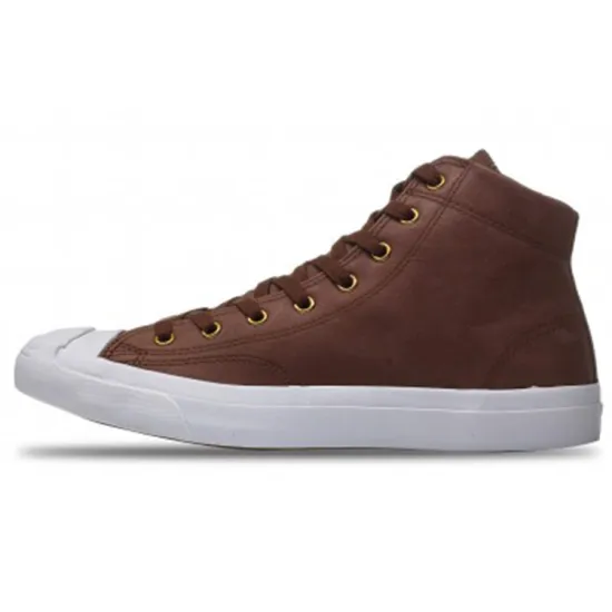 Converse Jack Purcell Canvas Shoes Unisex Mid-top Dark Coffee/white