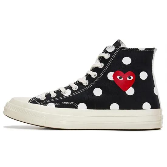 Converse Chuck Taylor All Star 70 Hi Comme Des Garcons Play Polka Dot Black