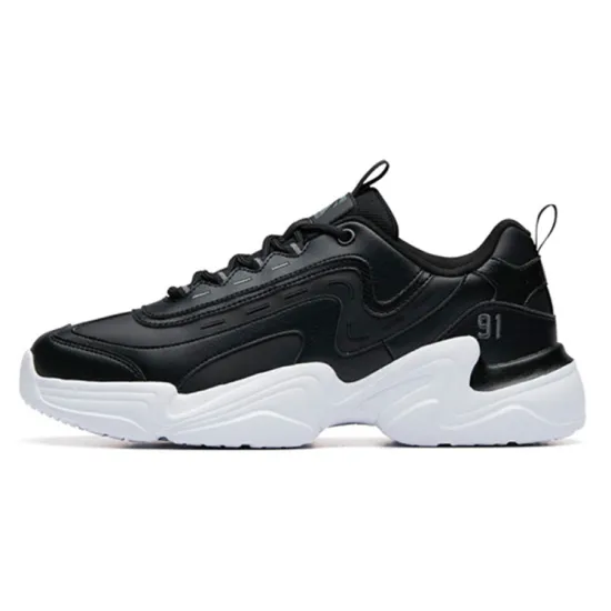 Anta Anti-Slip Wear-Resistant Low-Top Chunky Sneakers Men's Black