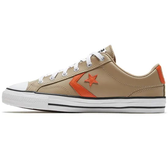 Converse Star Player 76 Canvas Shoes Unisex Low-top Khaki/orange