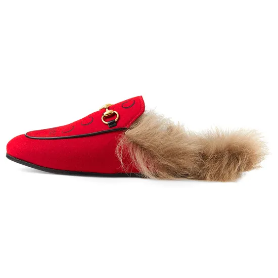 GUCCI 2015 Re Edition Princetown Women's Casual Shoes Women's Red