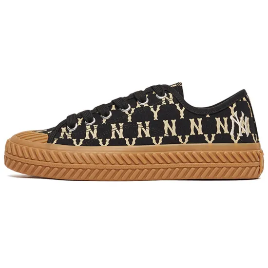MLB Playball Canvas Shoes Unisex Low-Top Black/Brown