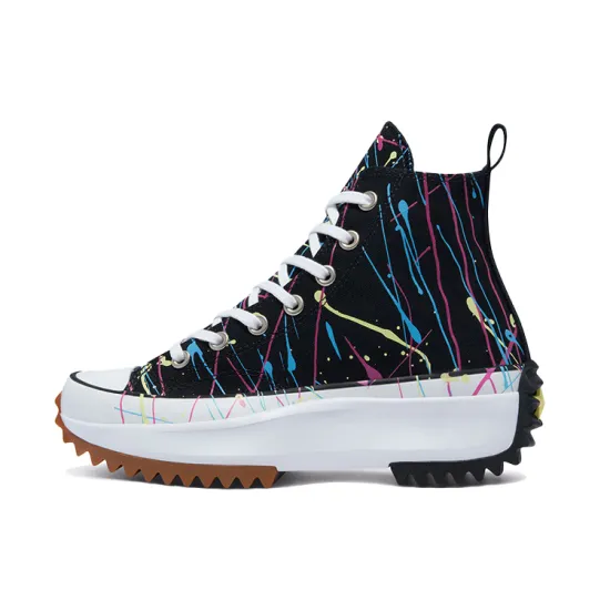 Converse Run Star Hike Hi Paint Splatter Black Women's