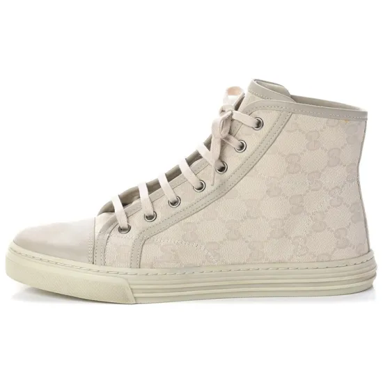 GUCCI Canvas Shoes Women's High-Top White