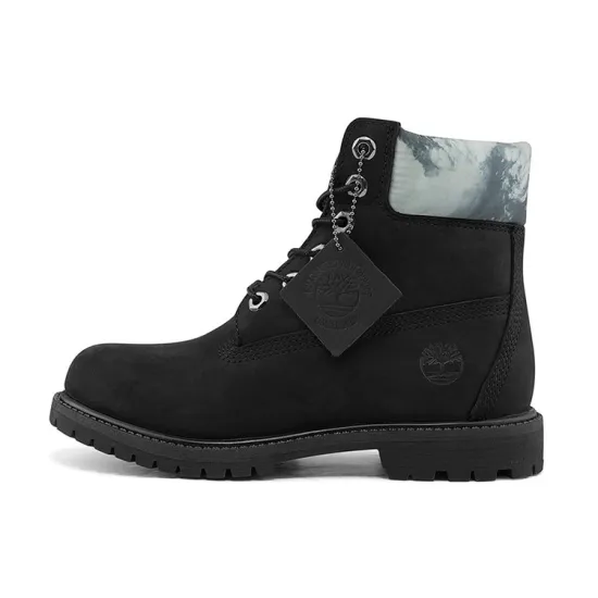 Timberland Premium 6-inch Waterproof Wide-Fit Boot 'Black Nubuck' Women's
