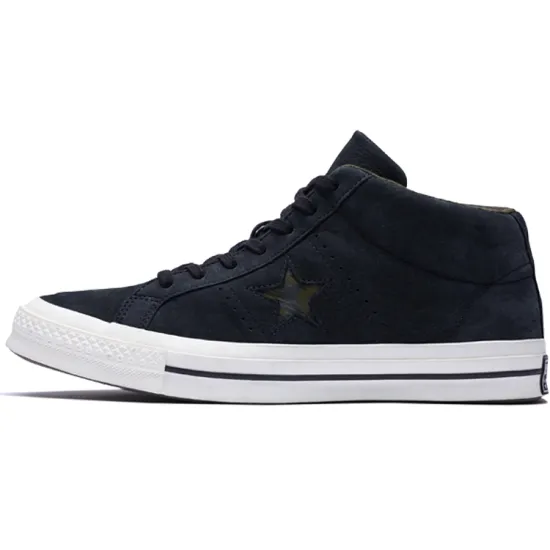 Converse One Star Canvas Shoes Unisex Mid-top Black/white