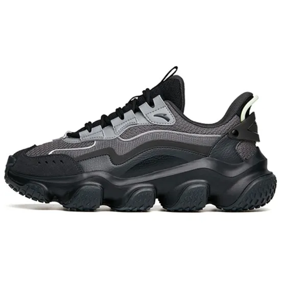 ANTA Life Collection Chunky Sneakers Men Low-Top Steel Gray/Carbon Gray/Black