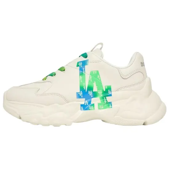 MLB Big Ball Chunky Chunky Sneakers Unisex Low Top Beige/Blue/Green