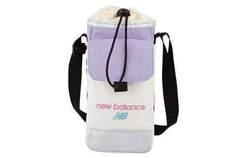 New Balance Fashion Trend Polyester Water Bottle Bag, One Shoulder Bag Crossbody Bag Women's Purple/Beige