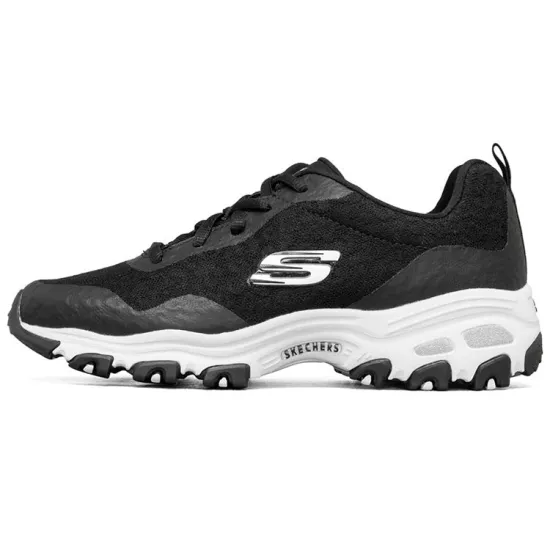 Skechers D Lites 1.0 Low-Top Daddy Shoes Black/White Women's