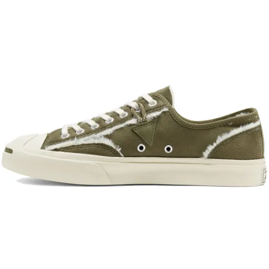 Converse Faux Fur Lined Leather Jack Purcell 'Green White'