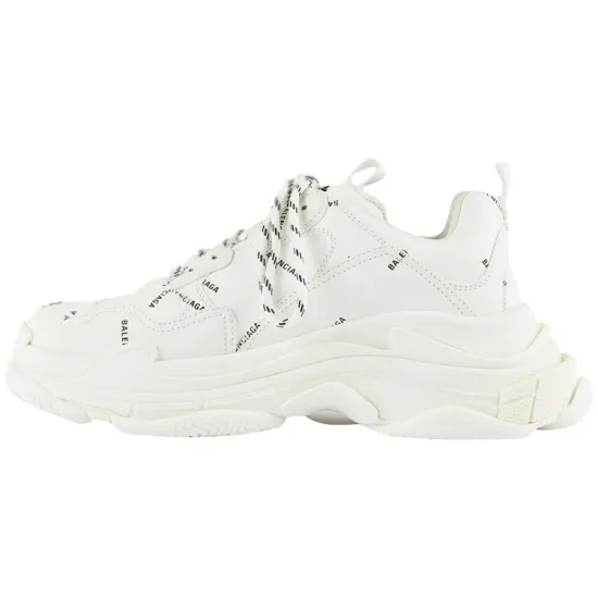 Balenciaga All Over Logo Triple S White Black