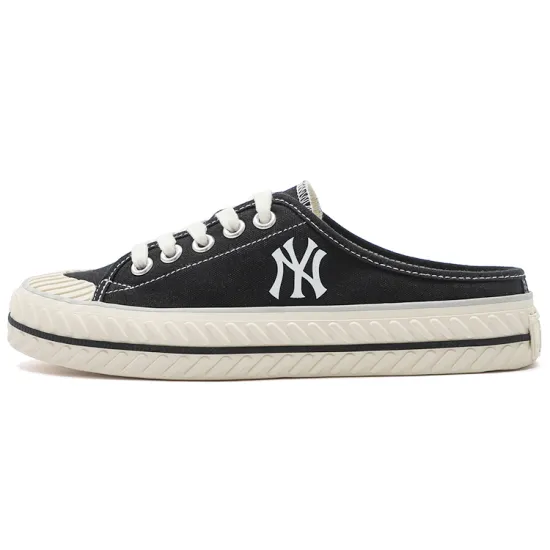 MLB Playball Mule Canvas Shoes Unisex Low-Top Black