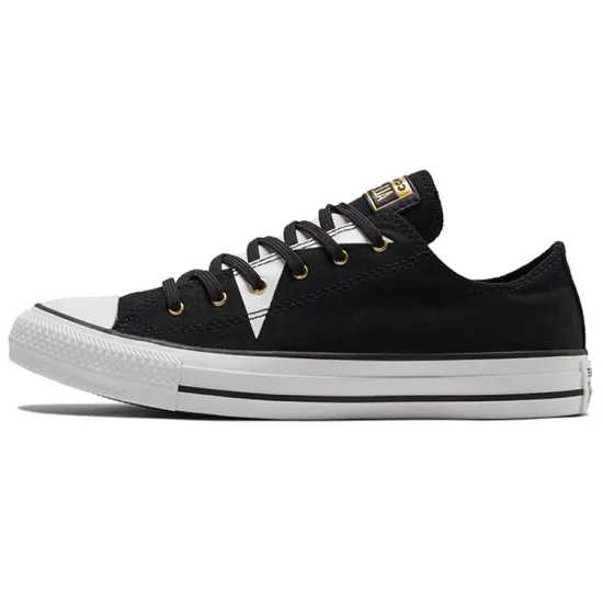 Converse Chuck Taylor All Star Canvas Shoes Unisex Low-top Black/White/Gold