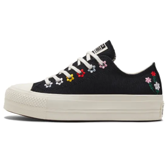 Converse Chuck Taylor All Star Women's Lift Platform Low 'Floral Embroidery'