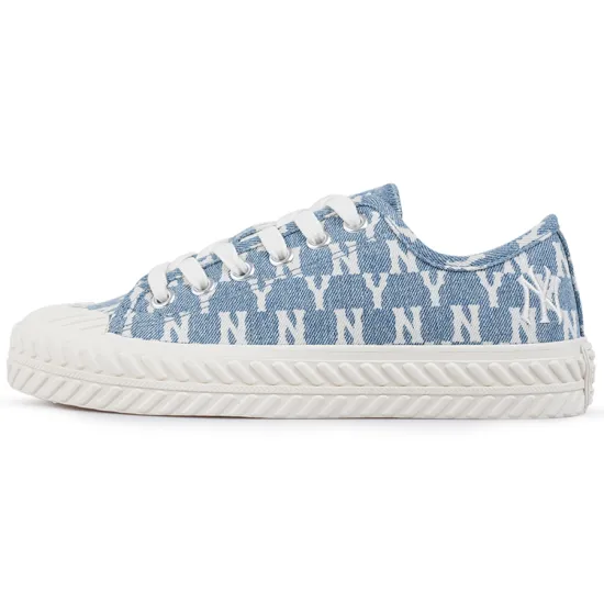 MLB Playball Anti Slip Wear Resistant Low Top Canvas Shoes Unisex Blue White