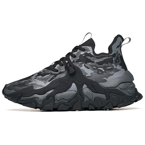 ANTA Chunky Sneakers Men Low-Top Black Gray