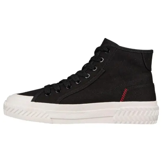 Skechers Street Trax Hi - Tread High Anti-Slip Wear-Resistant High-Top Canvas Shoes Women's Black White