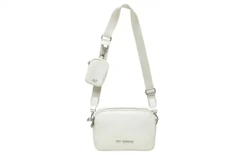 New Balance Nylon Camera Bag, One Shoulder Bag Crossbody Bag Regular Women's Ivory White