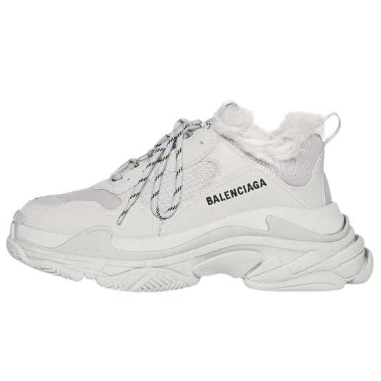 Balenciaga Triple S Fake Fur Grey Women's
