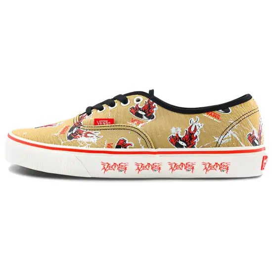 Vans Authentic Canvas Shoes Unisex Low-top Brown/red