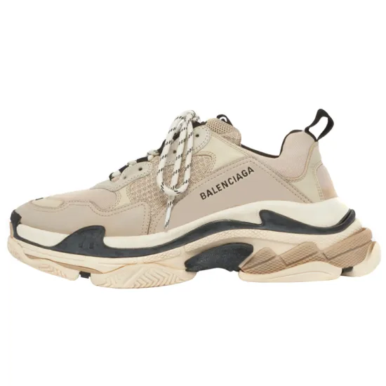Balenciaga Triple S Daddy Shoes Beige/Black Women's