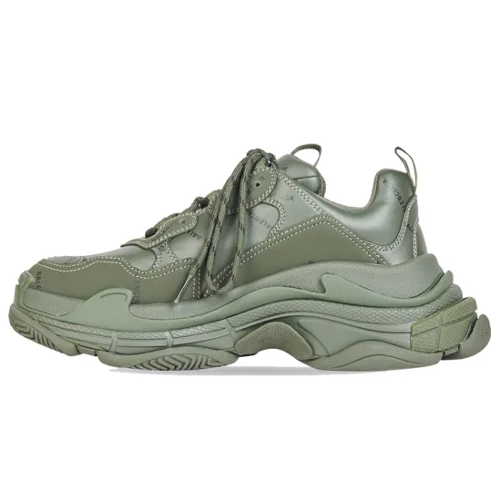 Balenciaga All Over Logo Triple S Green Black