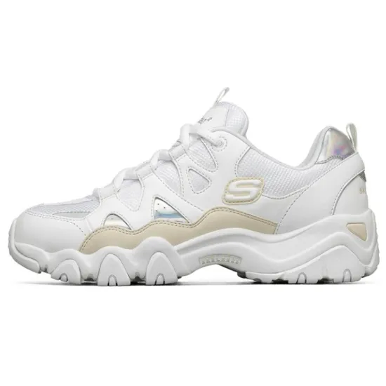 Skechers D Lites 2.0 White/Brown/Silver Women's