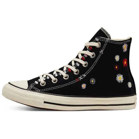 Converse Chuck Taylor All Star High 'Daisy Embroidery' Black