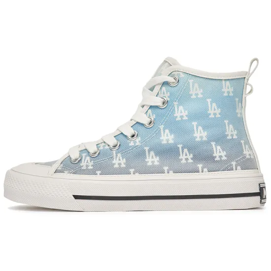 MLB Playball Canvas Shoes Unisex High-Top White Blue Color