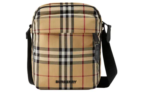 Burberry Polyamide With Calfskin Decoration Shoulder Bag, Crossbody Bag Regular Men's Archive Beige