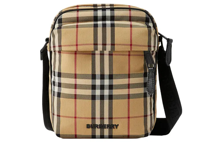 Burberry Polyamide With Calfskin Decoration Shoulder Bag, Crossbody Bag Regular Men's Archive Beige