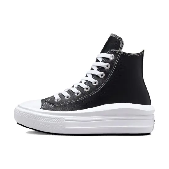 Converse Chuck Taylor All Star Move Platform Foundational Leather Black White