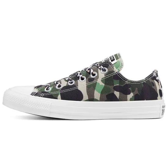 Converse Chuck Taylor All Star Canvas Shoes Women's Low-top Green Camouflage
