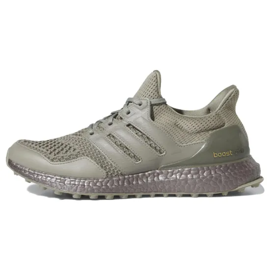 Adidas Ultra Boost Spikeless Golf Silver Pebble Olive Strata