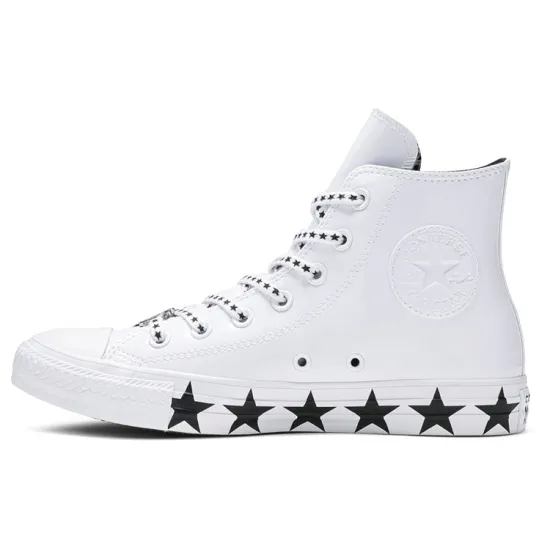 Converse Chuck Taylor All Star Hi Miley Cyrus White Black Stars Women's