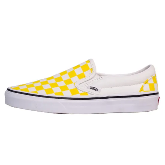 Vans Slip-on Canvas Shoes Unisex Low-top Yellow/White