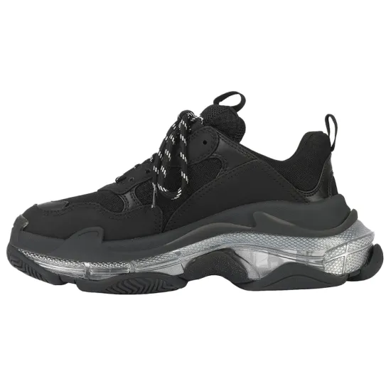 Balenciaga Triple S Clear Sole Black Ivory Women's