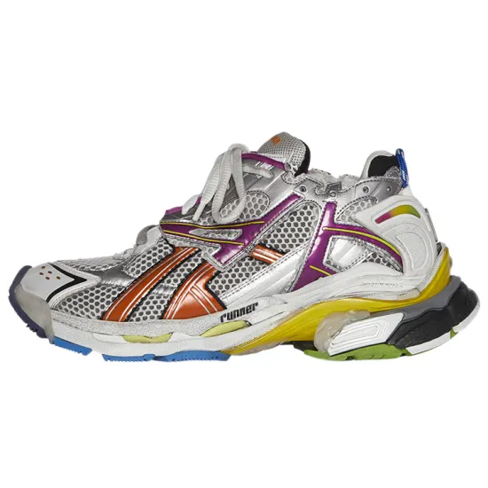 Balenciaga Runner Sneakers Grey Multi‑Color