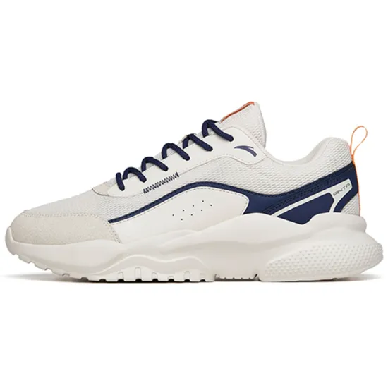 ANTA Chunky Sneakers Men Low-Top Muddy Sand Gray/Murky Blue