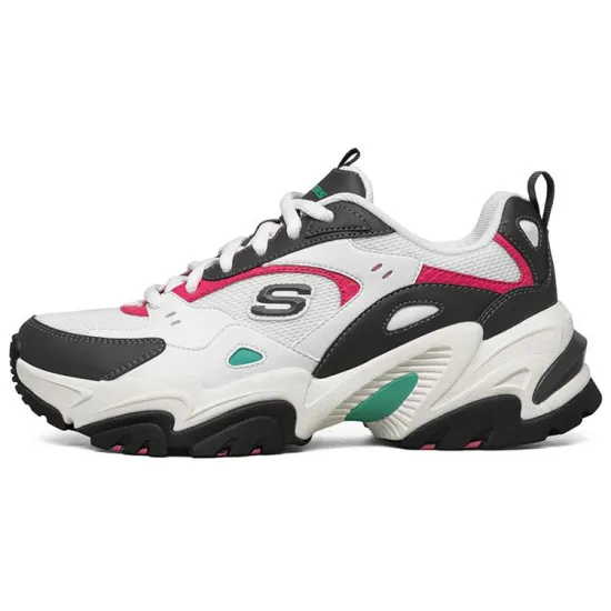 Skechers Stamina V2 Low Top Running Shoes Pink/White Women's
