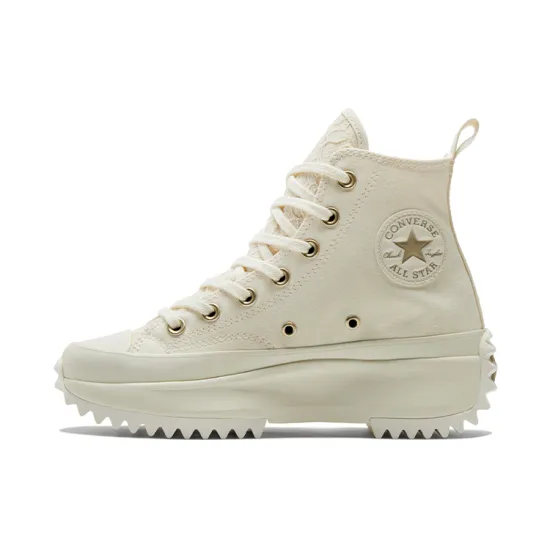 Converse Run Star Hike Canvas Shoes Unisex High-top Beige