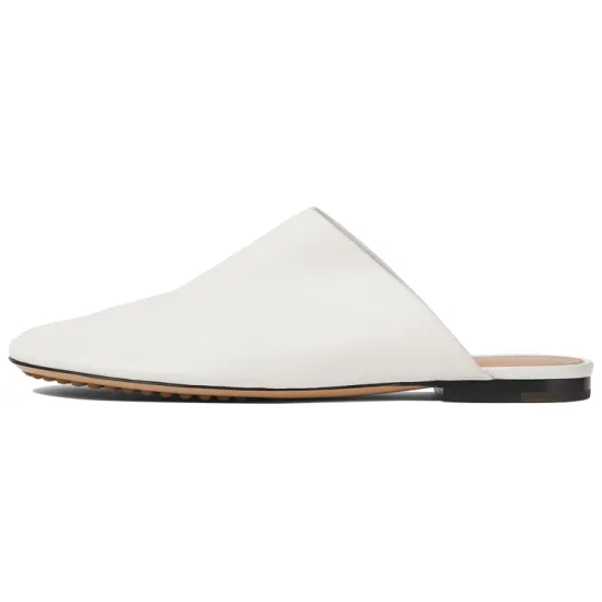 Bottega Veneta Dot Sock Leather Mules White Women's