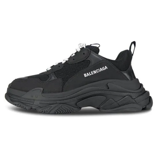 Balenciaga Triple S Black White Laces