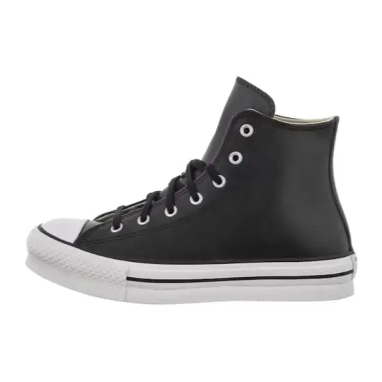 Converse Chuck Taylor All Star Eva Lift Hi Leather Black Natural Ivory GS