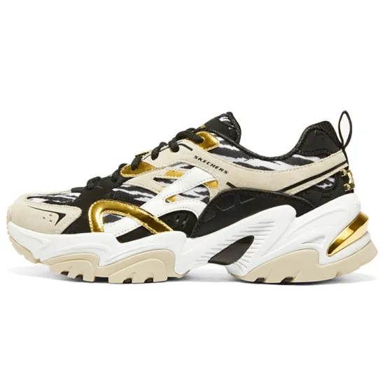 Skechers Stamina V2 Anti Slip And Wear Resistant Cushioning Support Low Top Chunky Sneakers Women's Brown