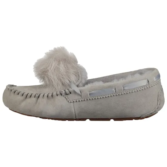 UGG Dakota Pom Pom Slip On Grey Women's