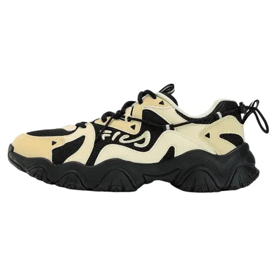 FILA Cat Claw Chunky Sneakers Men Low-Top Black Beige